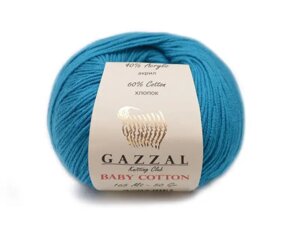 Gazzal Cotton Baby, темна бірюза №3428