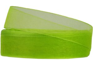 Стрічка органза 2.5 см салатова