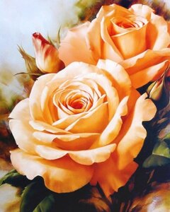 Набір для виготовлення картини стразами "Алмазна Мозаіка-Букет чайних троянд Арт. DM-037 ТМ "Алмазна мозаїка"
