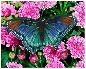 Набір для малювання картини "Алмазна картина розфарбування" Метелик в кольорах Арт. GZS1032 ТМ "Rainbow art"