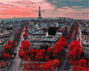Набір для малювання картини "Картина за номерами" Червоні фарби Парижа Арт. GX4887 ТМ "Rainbow art"