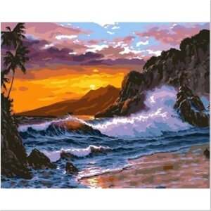 Набір для малювання картини "Картина за номерами" Бурхливий море ТМ "Rainbow art" Арт. GX36450