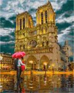 Набір для малювання картини "Картина за номерами" Храм в центрі Парижа Арт. GX37021 ТМ "Rainbow art"