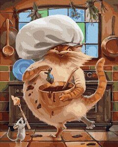 Набір для малювання картини "Картина за номерами" Маленькі кухарі Арт. BK-GX36345 ТМ "Нікітошка"