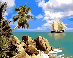 Набір для малювання картини "Картина за номерами" Морська подорож Арт. AS0262