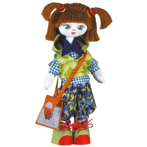 Набір для шиття ляльки на основі лляної. Текстильна лялька "Відмінниця" К-1003