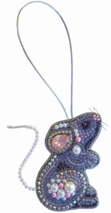 Набір для вишивання брошки АБН-004 "Мишка (сіра)