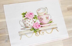 Набір для вишивання нитками ТМ Лука-с. B2327 Чайні чашки з трояндами