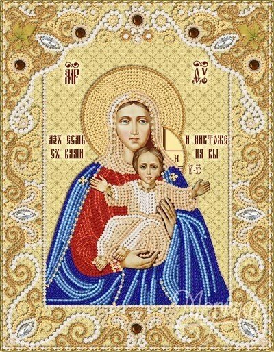 Схема для вишивання бісером РІК-4010 Леушінского ікона Божої Матері (Аз есмь с вами, і никтоже на ви» - гарантія