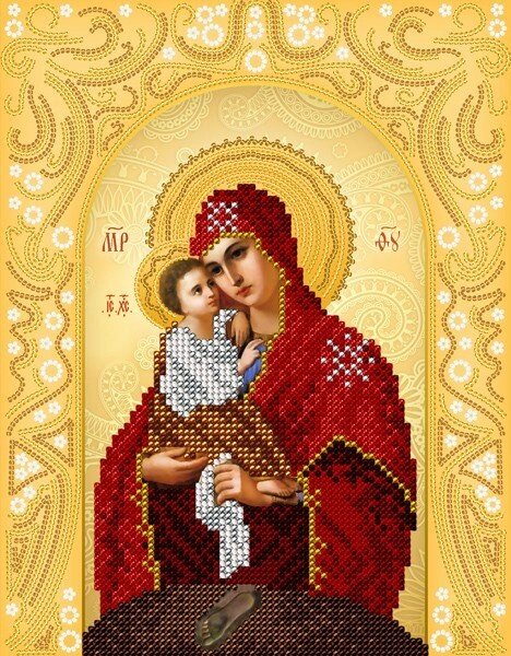 Схема для вишивання бісером АС4-014 Почаївська ікона Божої Матері - Магазин товарів для рукоділля