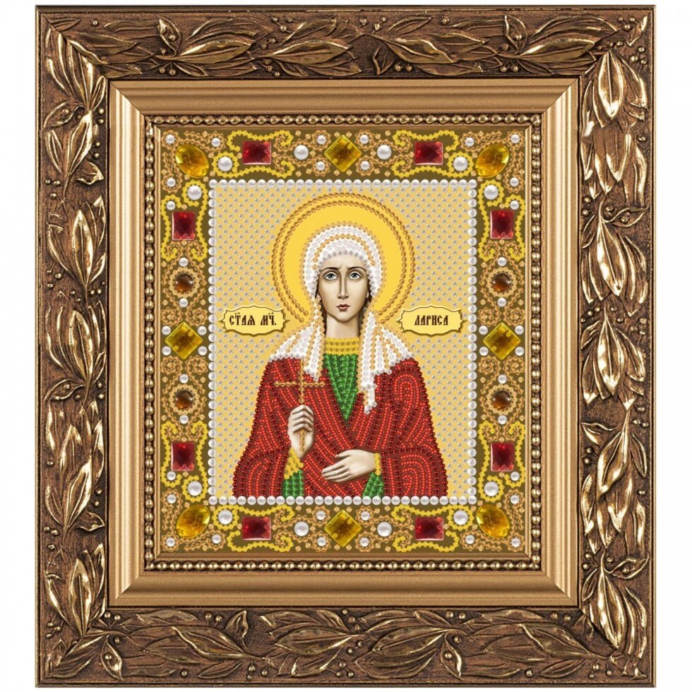 Набір для вишивки бісером православної ікони Св. Мц. Лариса Готфського Д-6157 - огляд
