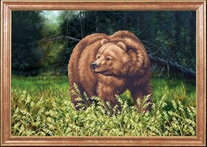 Схема для вышивания бисером КС-032 Медведь