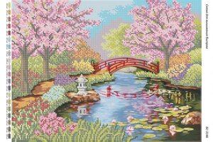 Схема для вишивання бісером Японський сад ТМ "Сяйво БСР" Арт. БС 3146