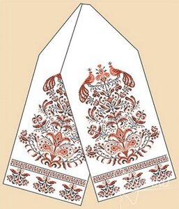 Схема для вишивання рушників бісером РБ-1013 Рушник весільний