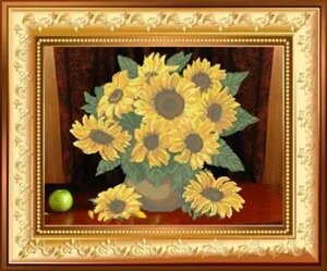 Схема для вишивки бісером квіти сонця. арт. вкд-1