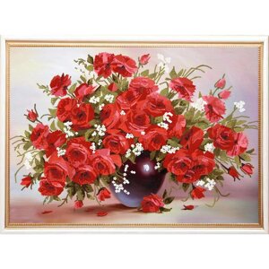Схема вишивки бісером "Букет троянд" ТМ Коник НІК 8449