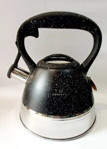 Чайник зі свистком Edenberg ЕВ-8827b з нержавіючої сталі 3л чорний