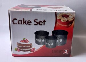 Форми для випікання кексних пасок Cake set 3шт мармурове покриття