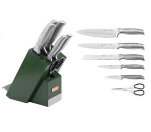 Набір ножів з підставкою Edenberg EB-11023 7 предметів 5 ножів і ножиці