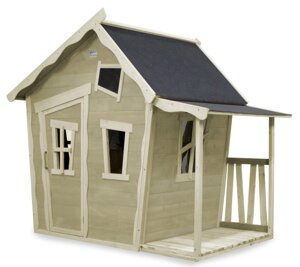 Дерев’яний дитячий будинок з кедра, EXIT Crooky 150, сіро-бежевий