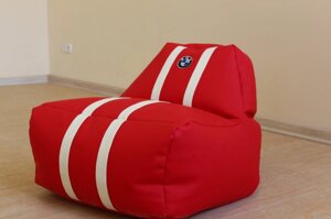 Крісло мішок для дітей, червоний шкірзам