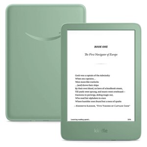 Електронна книга Amazon Kindle 11th Gen (2024р) 16 GB Matcha (М'ятний), компактний Kindle 16Gb дисплей 6'M22M)