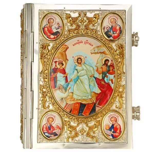 Євангеліє латунне з частковою позолотою - 2.7.0774лф від компанії Інтернет магазин церковного начиння Агат - фото 1