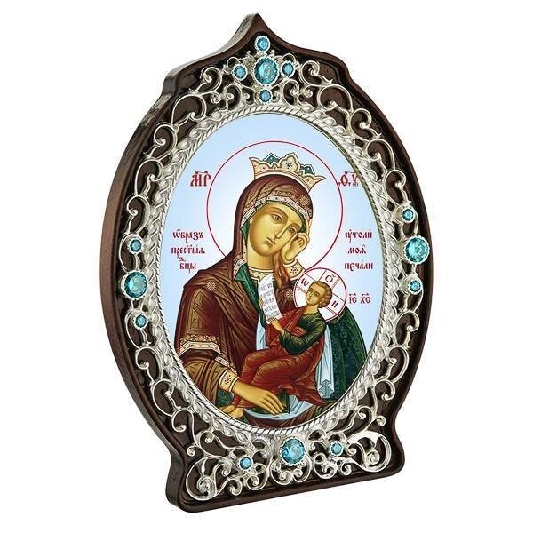 Ікона латунна Божої Матері Утамуй мої печалі - 2.78.0981л від компанії Інтернет магазин церковного начиння Агат - фото 1