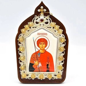 Ікона латунна Георгій Побєдоносець - 2.78.01606л