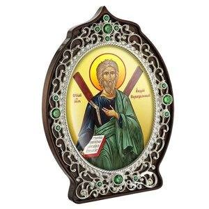 Ікона латунна на дереві Святий апостол Андрій Первозваний - 2.78.0950л
