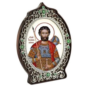 Ікона латунна Св мученик Іоанн Воїн - 2.78.0961л