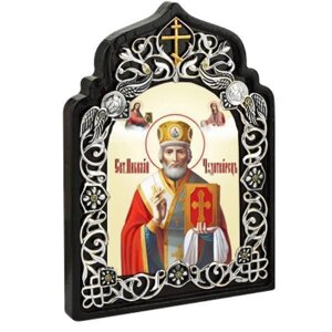 Ікона латунна Святой Николай Чудотворец - 2.78.0805л