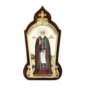 Ікона латунна Святий преподобний Сергій Радонежський - 2.78.01515л