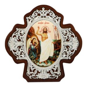 Ікона латунна "Воскресіння Христове" Родинні Коштовності - 2.78.02345л