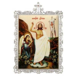 Ікона латунна "Воскресіння Христове" Родинні Коштовності - 2.78.02745л