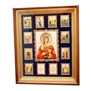 Ікона настінна латунна Свята великомучениця Варвара - 2.14.0143лп-84
