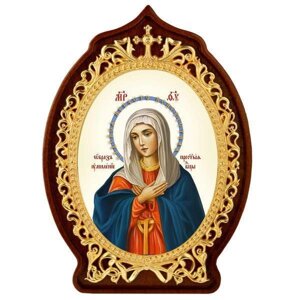 Ікона настільна латунна Богородиця Замилування - 2.78.02122лж