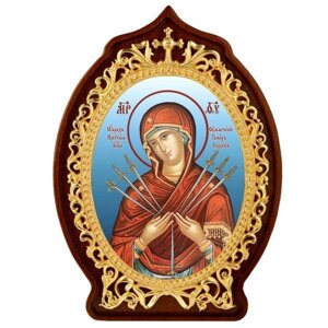 Ікона настільна латунна Богородиця Пом'якшення злих сердець - 2.78.02109лж
