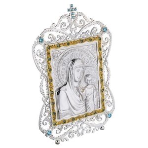 Ікона настольна латунна Божа Мати Казанська - 2.71.0004л
