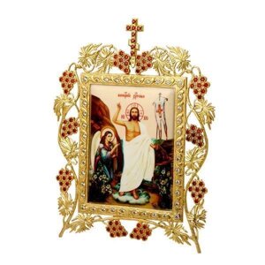 Ікона настільна латунна Воскресіння Христове - 2.72.0045лж-2