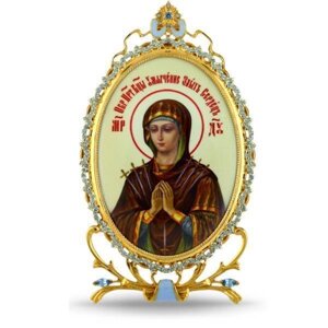 Ікона настольна срібна Образ Богородиці Семистрельная - 2.78.0398