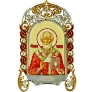 Ікона настільна срібна Образ святителя Миколи Чудотворця - 2.76.0405