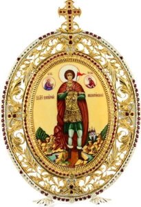 Ікона срібна настільна Св мученик Валерій - 2.78.0138