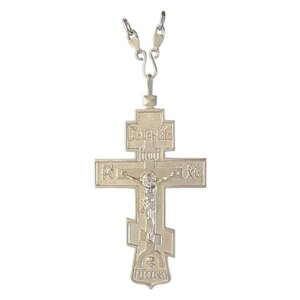 Крест для священника серебряный с цепью арт. 2.10.0010^10