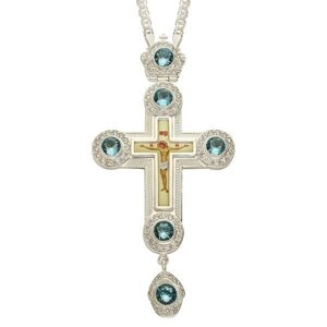 Крест для священника серебряный с цепью арт. 2.10.0075-2^1