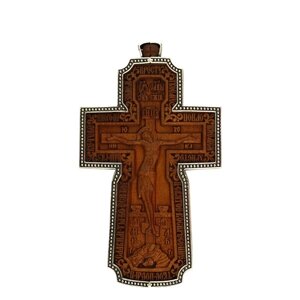 Хрест для священнослужителя дерев'яний в срібному ковчезі - 2.10.0241
