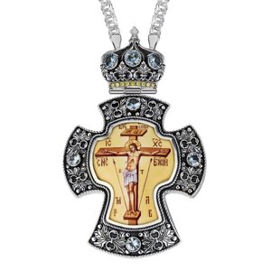 Хрест для священнослужителя срібний з ланцюгом - 2.10.0101-2^1