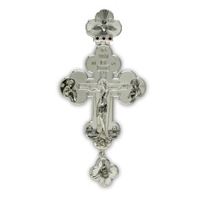 Хрест протоієрейський для священнослужителя латунний у срібленні - 2.10.0048л