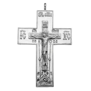 Хрест протоієрейський кабінетний для священика латунний у срібленні - 2.10.0045л
