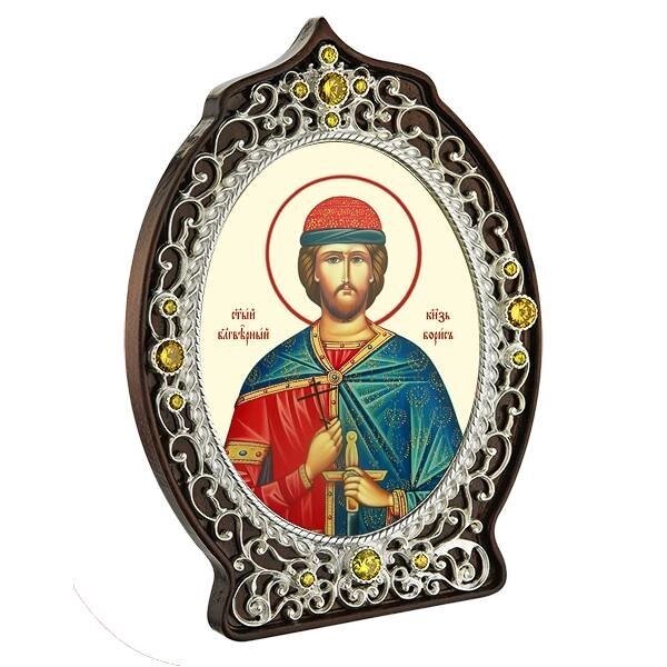 Ікона настільна в сріблі Святий Благовірний князь Борис - 2.78.0956л - особливості